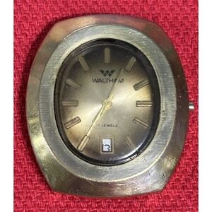 Vintage Waltham 17 Jewel Men's Mechanical Oval Watch Parts Only